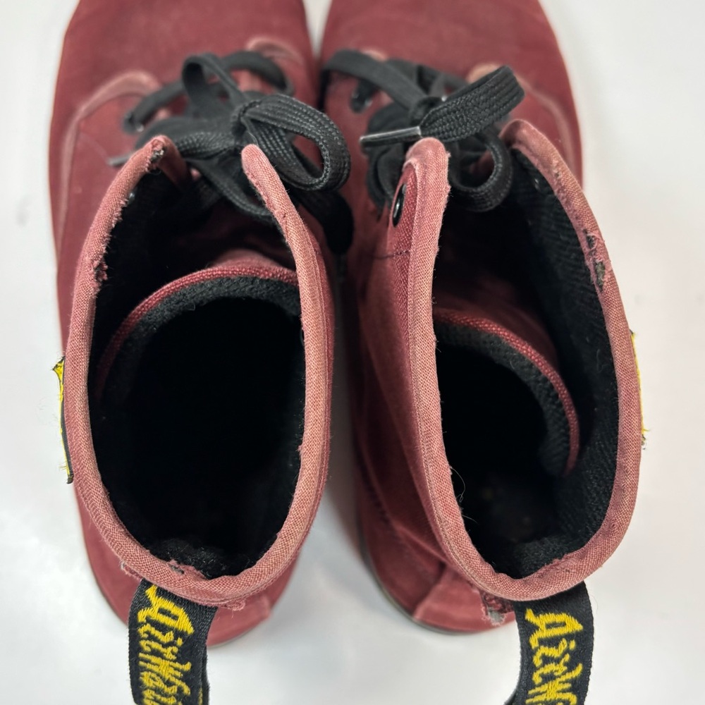 Dr Martens Shoreditch Canvas Boots Men Sz 10/W 12-Burgundy Color Lace Up Utility - Picture 6 of 8